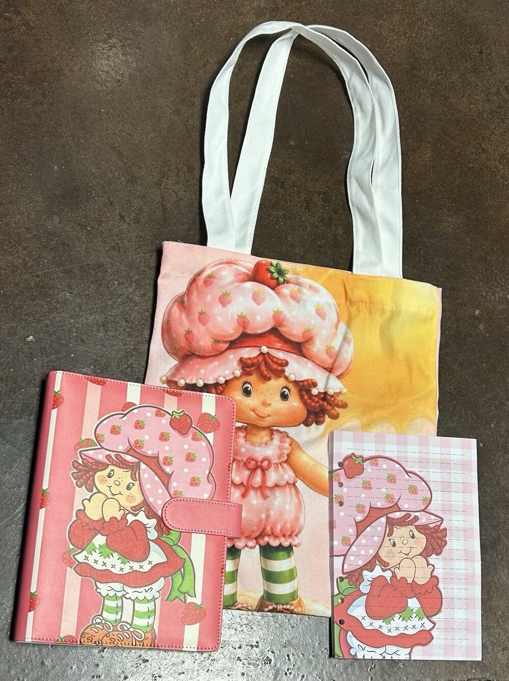 Strawberry Shortcake A5 Binder w/ Printed Stationery paper & Tote